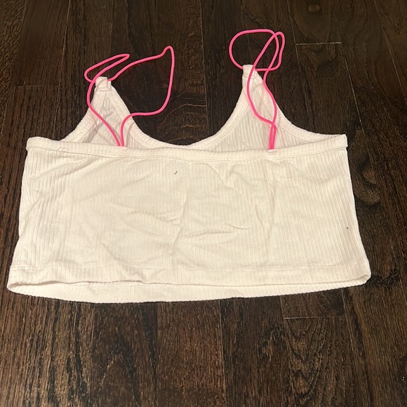 LF Crop Top with Neon Pink Straps - Picture 3 of 3